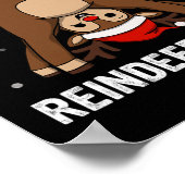 Guess What Reindeer Butt Mens And Boys Funny Ugly  ポスター (角)