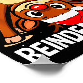 Guess What Reindeer Butt Xmas Santa Funny Christma ポスター (角)