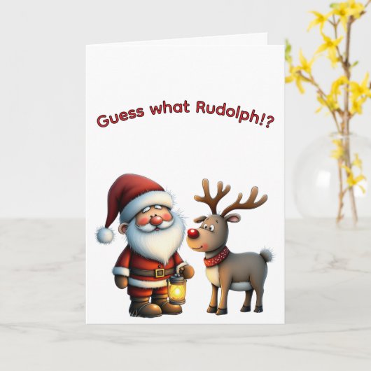 Guess What, Rudolph? カード (黄色い花)