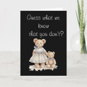Guess What We Know – Gender Reveal Card カード (正面)