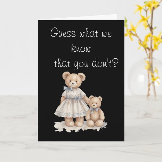 Guess What We Know – Gender Reveal Card カード (黄色い花)