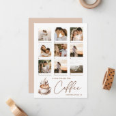 Guess where the Coffee Destination Bridal Shower ノートカード (正面/裏面インサイチュ)