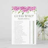 Guess Which Pink Hydrangeasブライダルシャワーゲーム (スタンド正面)