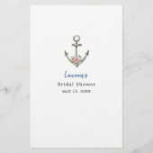 'Guess Who'いかり航海のブライダルシャワーゲーム (裏面)