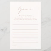 Guess Who Am I赤面ピンクブライダルシャワーゲーム (正面)