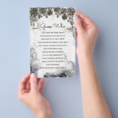 Guess Who Blackバラブライダルシャワーゲームカード チラシ (ハンドル)