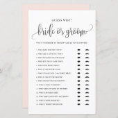 Guess Who Bride or Groom He Said She Said Game (正面/裏面)