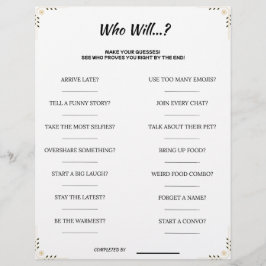 Guess Who Game – Funny & Cute Printable Party Acti レターヘッド