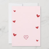 Guess Whoo is Due Red Hearts, Pink Owl Baby Shower 招待状 (裏面)