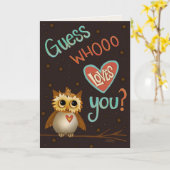 Guess Whooo Loves You Cute Kids Inspiration Card カード (黄色い花)