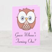 Guess Whooo's Turning One? 招待状 (正面)