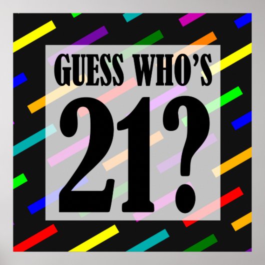 Guess Who's 21 Birthday Party Poster ポスター (正面)
