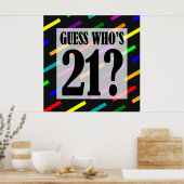 Guess Who's 21 Birthday Party Poster ポスター (キッチン)