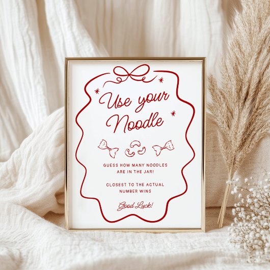 Guessing Game, That's Amore Red Doodle, Small Sign ポスター