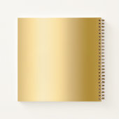 Guest book 50th 結婚 Anniversary金ゴールド写真 ノートブック (裏面)