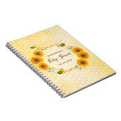 Guest book baby shower bees sunflowers ノートブック (右側)