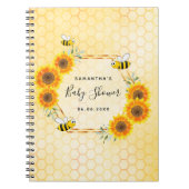 Guest book baby shower bees sunflowers ノートブック (正面)