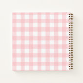 Guest book baby shower lemons pink gingham girl ノートブック (裏面)