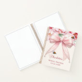 Guest book Baby Shower pink bow bride to bee ノートブック (内部)