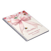 Guest book Baby Shower pink bow bride to bee ノートブック (右側)