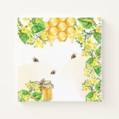 Guest book bees honey yellow花模様結婚ズ ノートブック (裏面)
