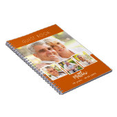 Guest book birthday burnt orange photo collage ノートブック (右側)