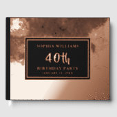 Guest Book Birthday Foil Elegant Photo Luxury ゲストブック (正面)