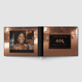 Guest Book Birthday Foil Elegant Photo Luxury ゲストブック (全面)