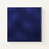 Guest book birthday navy blue photo gold balloons ノートブック (裏面)