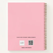 Guest book birthday pink photo collage ノートブック (裏面)