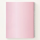 Guest book birthday pink silver photo ノートブック (裏面)