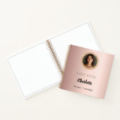 Guest book birthday rose gold photo diamonds ノートブック (内部)