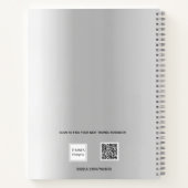 Guest book birthday silver photo ノートブック (裏面)