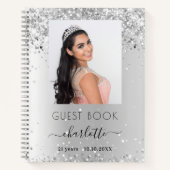 Guest book birthday silver photo ノートブック (正面)