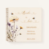 Guest book Bridal Shower wildflowers Bride to Bee ノートブック (正面)