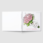 Guest Book - Bride's Hand with Ring and Peony ゲストブック (全面)