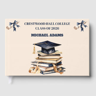 Guest Book-Custom Name & Class Year Keepsake ゲストブック