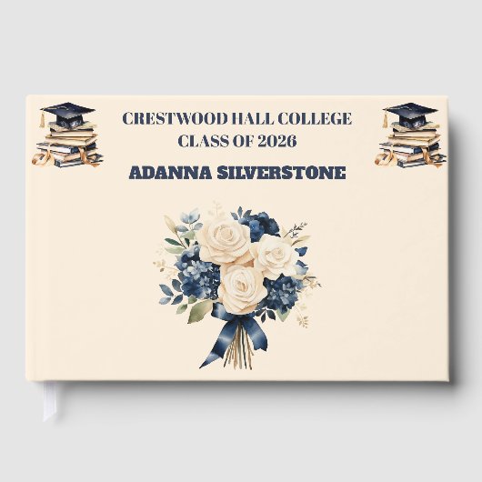 Guest Book-Custom Name & Year Keepsake ゲストブック (正面)