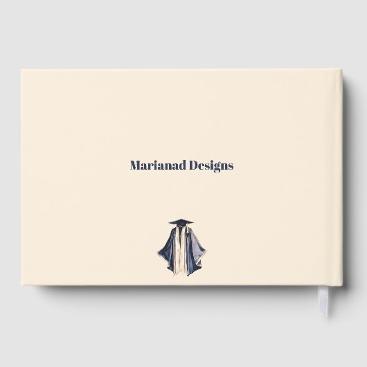 Guest Book-Custom Name & Year Keepsake ゲストブック (裏面)