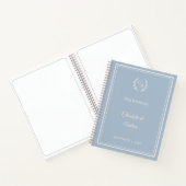 Guest Book dusty blue ivory monogrammed wedding ノートブック (内部)