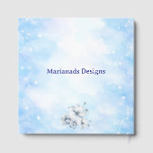 Guest Book-Editable Blue Chinoiserie Baby Shower  ゲストブック (裏面)