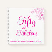 Guest Book Fifty and Fabulous Name Date Birthday ノートブック (正面)