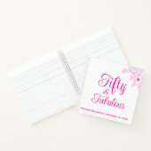 Guest Book Fifty and Fabulous Name Date Birthday ノートブック (内部)