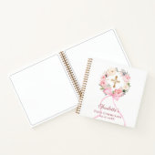 Guest book First Communion floral wreath pink bow ノートブック (内部)