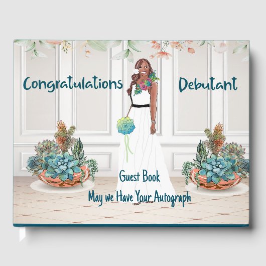 Guest Book for Black Debutanteお祝い ゲストブック (正面)