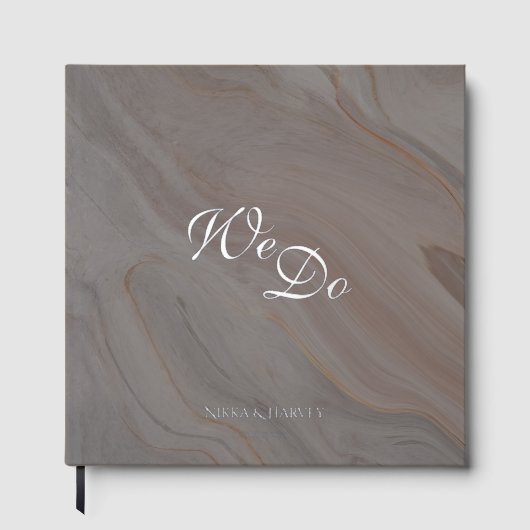 Guest Book for Wedding Elegant Black Theme ゲストブック (正面)