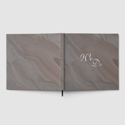 Guest Book for Wedding Elegant Black Theme ゲストブック (全面)