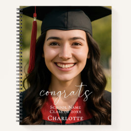 Guest book graduation party photo congrats ノートブック