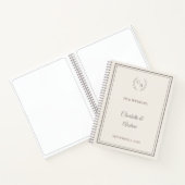 Guest Book ivory taupe monogrammed wedding ノートブック (内部)