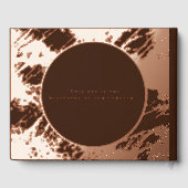 Guest Book Moody Brown Elegant Foil Guestbooks ゲストブック (裏面)